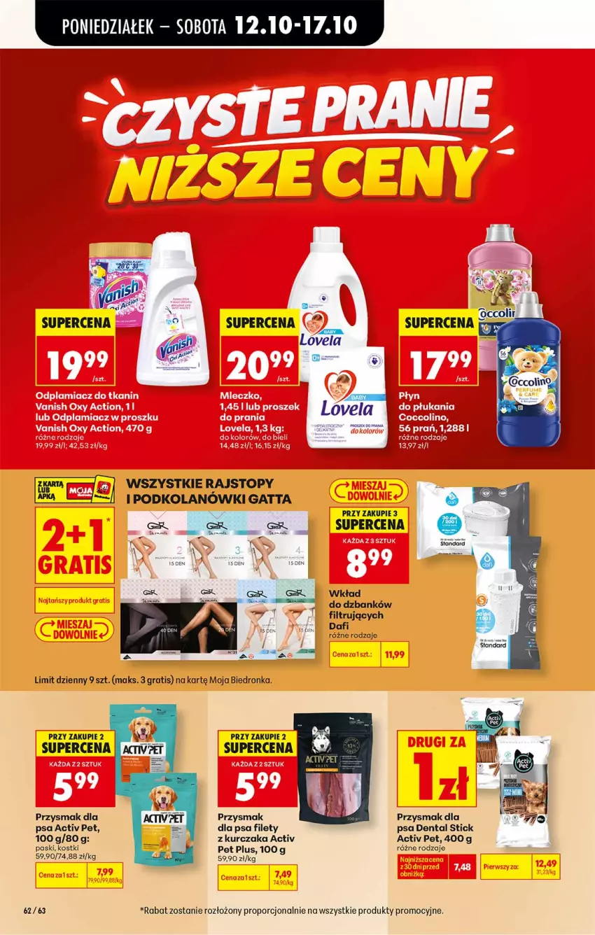 Gazetka promocyjna Biedronka - Od Poniedziałku - ważna 12.10 do 17.10.2026 - strona 62 - produkty: Fa, Gatta, Kurczak, Lovela, Por, Przysmak dla psa, Rajstopy, Top