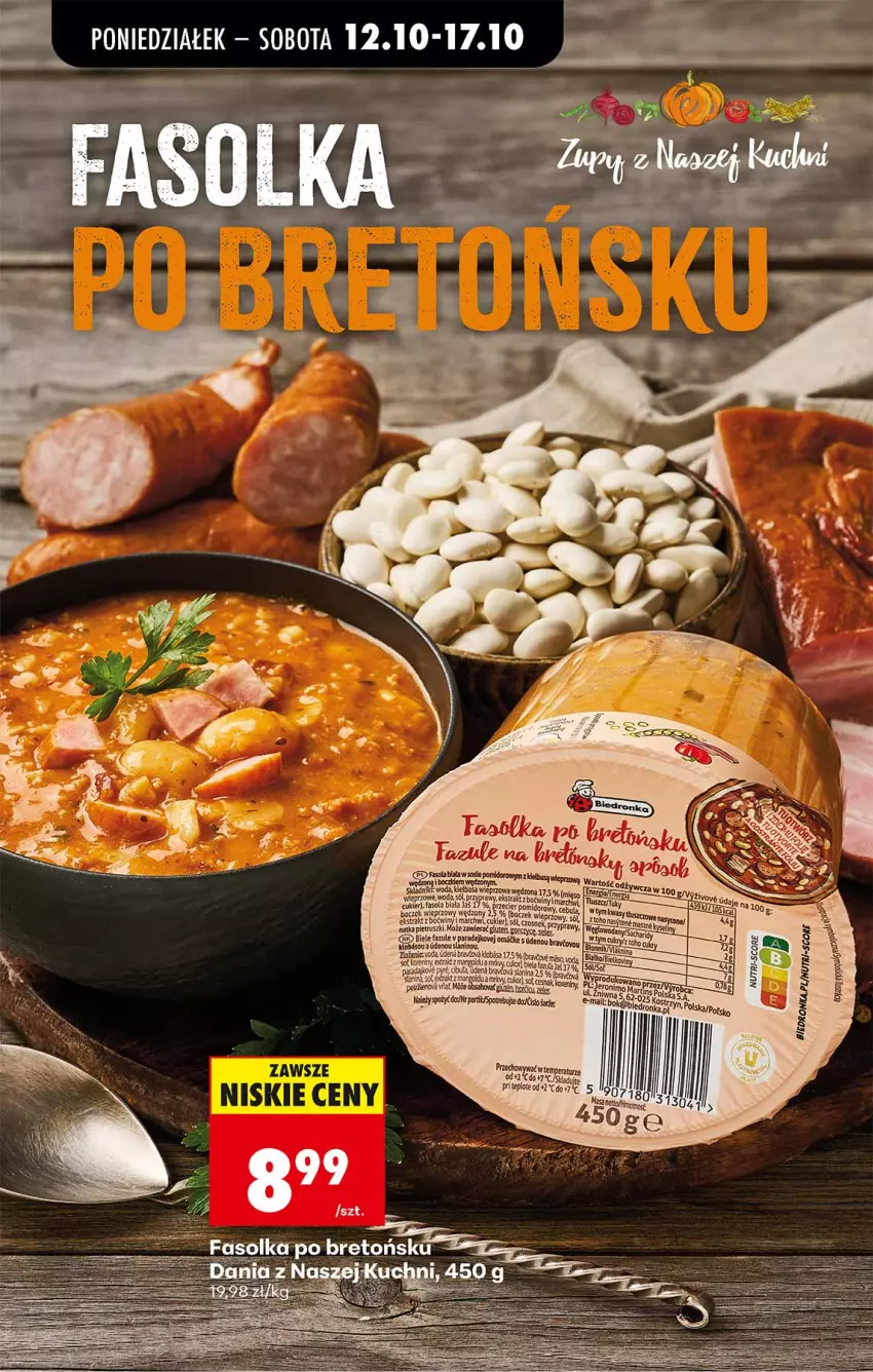 Gazetka promocyjna Biedronka - Od Poniedziałku - ważna 12.10 do 17.10.2026 - strona 71 - produkty: Boczek, Boczek wieprzowy, Cukier, Fa, Fasola, KOBO, Moda, Natka pietruszki, Woda