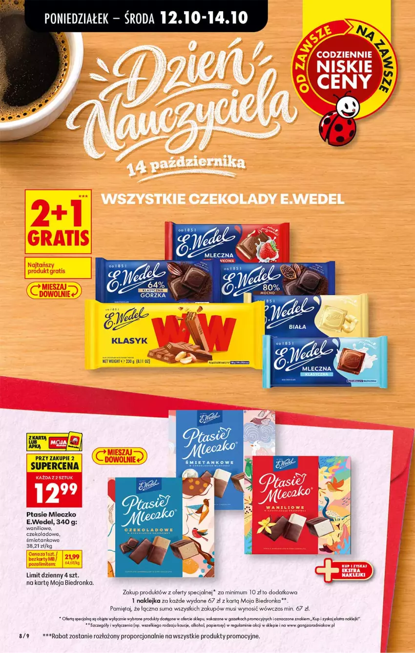 Gazetka promocyjna Biedronka - Od Poniedziałku - ważna 12.10 do 17.10.2026 - strona 8 - produkty: Klej, Mięta, Mleczko, Mus, Papier, Por, Ptasie mleczko