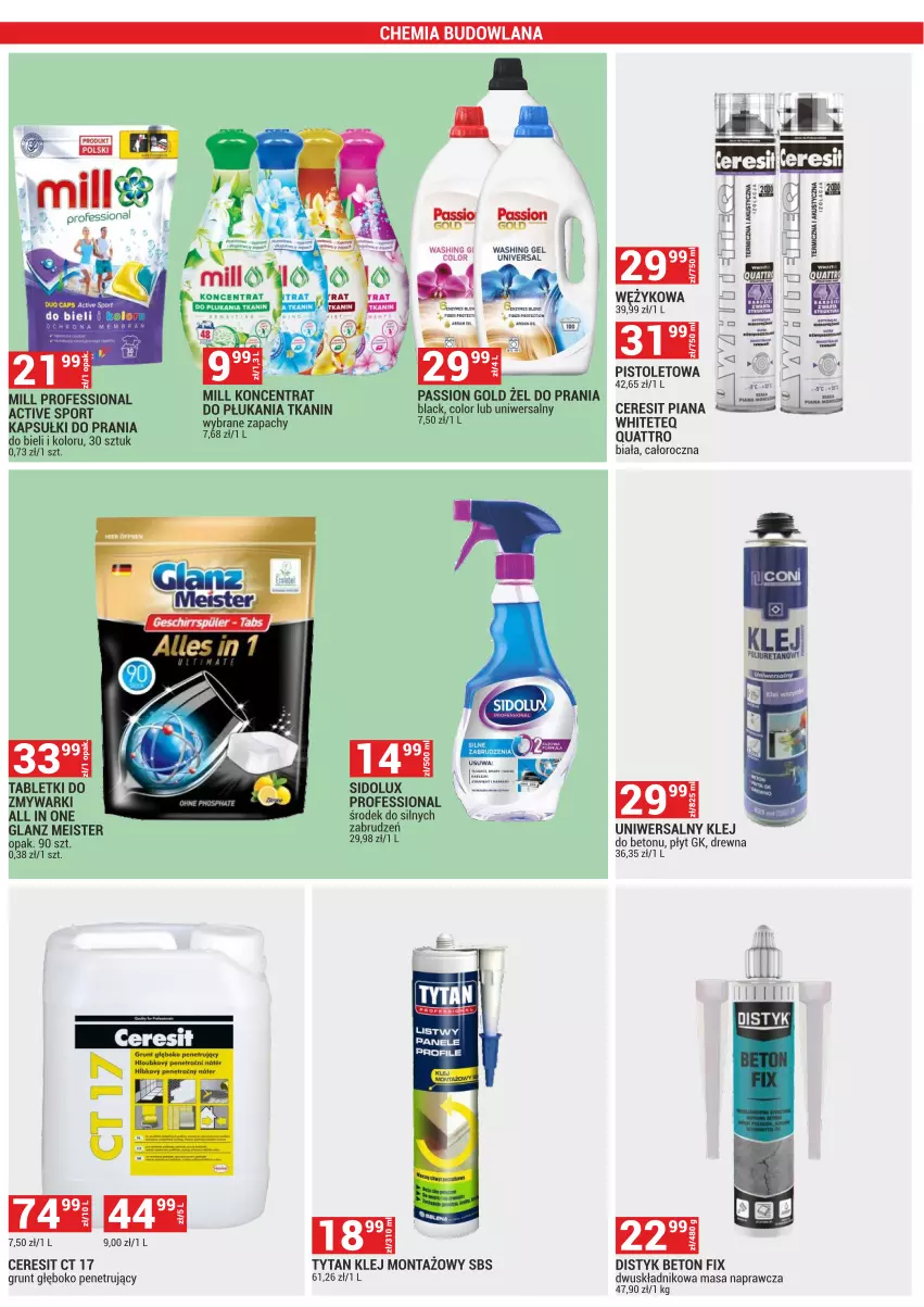 Gazetka promocyjna Merkury Market - ważna 02.05 do 31.05.2025 - strona 17 - produkty: Ceresit, Grunt, Kapsułki do prania, Klej, Lack, LANA, Pistolet, Sidolux, Tablet, Tytan, Zmywarki