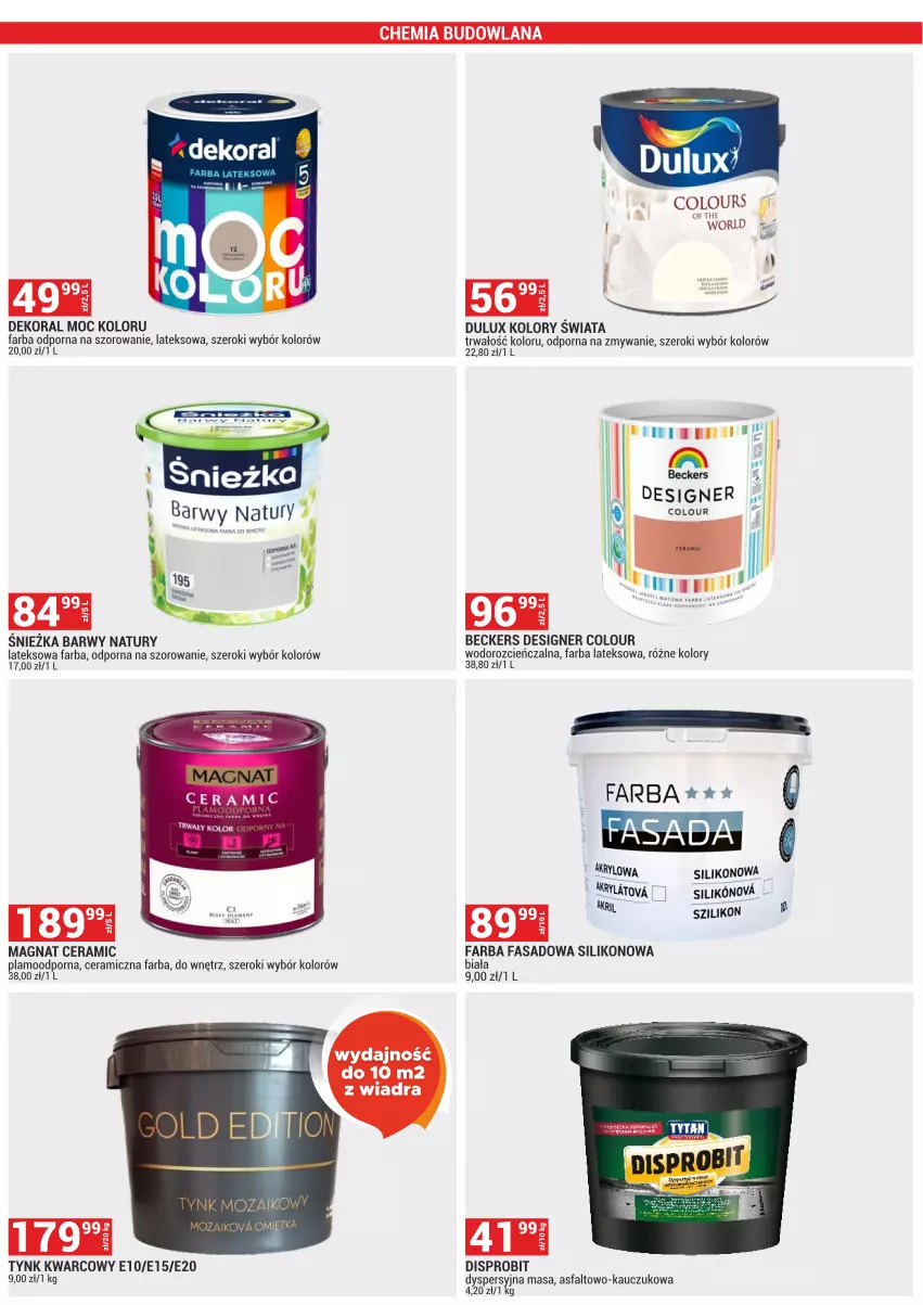 Gazetka promocyjna Merkury Market - ważna 02.05 do 31.05.2025 - strona 19 - produkty: Beckers, Dekoral, Designer Colour, Dulux, Fa, Farba lateksowa, LANA, Magnat Ceramic, Por