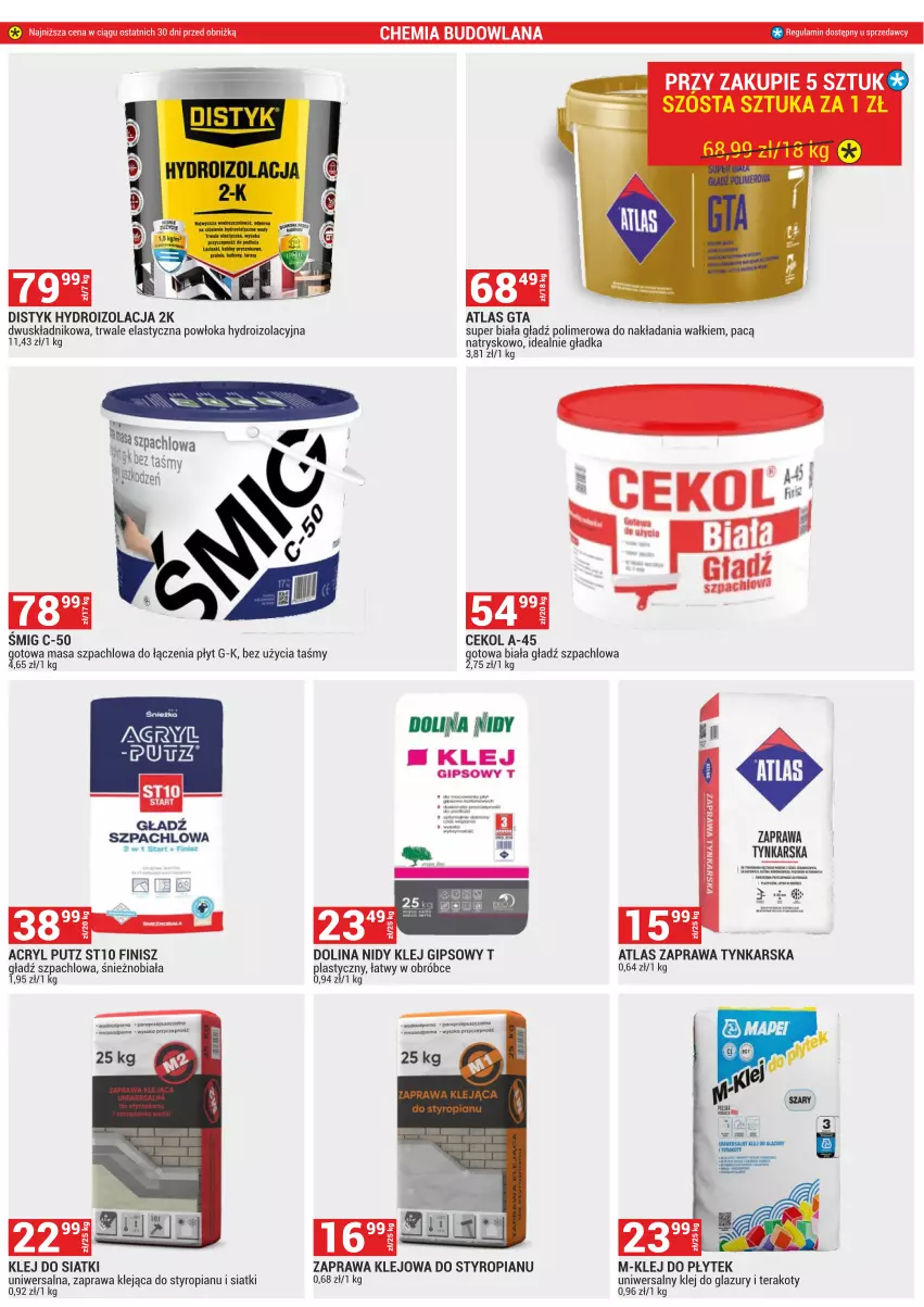 Gazetka promocyjna Merkury Market - ważna 02.05 do 31.05.2025 - strona 21 - produkty: Gładź polimerowa, Gładź szpachlowa, Hydroizolacja, Klej, Klej gipsowy, LANA, Lazur, Masa szpachlowa, Sprzedawcy, Tera