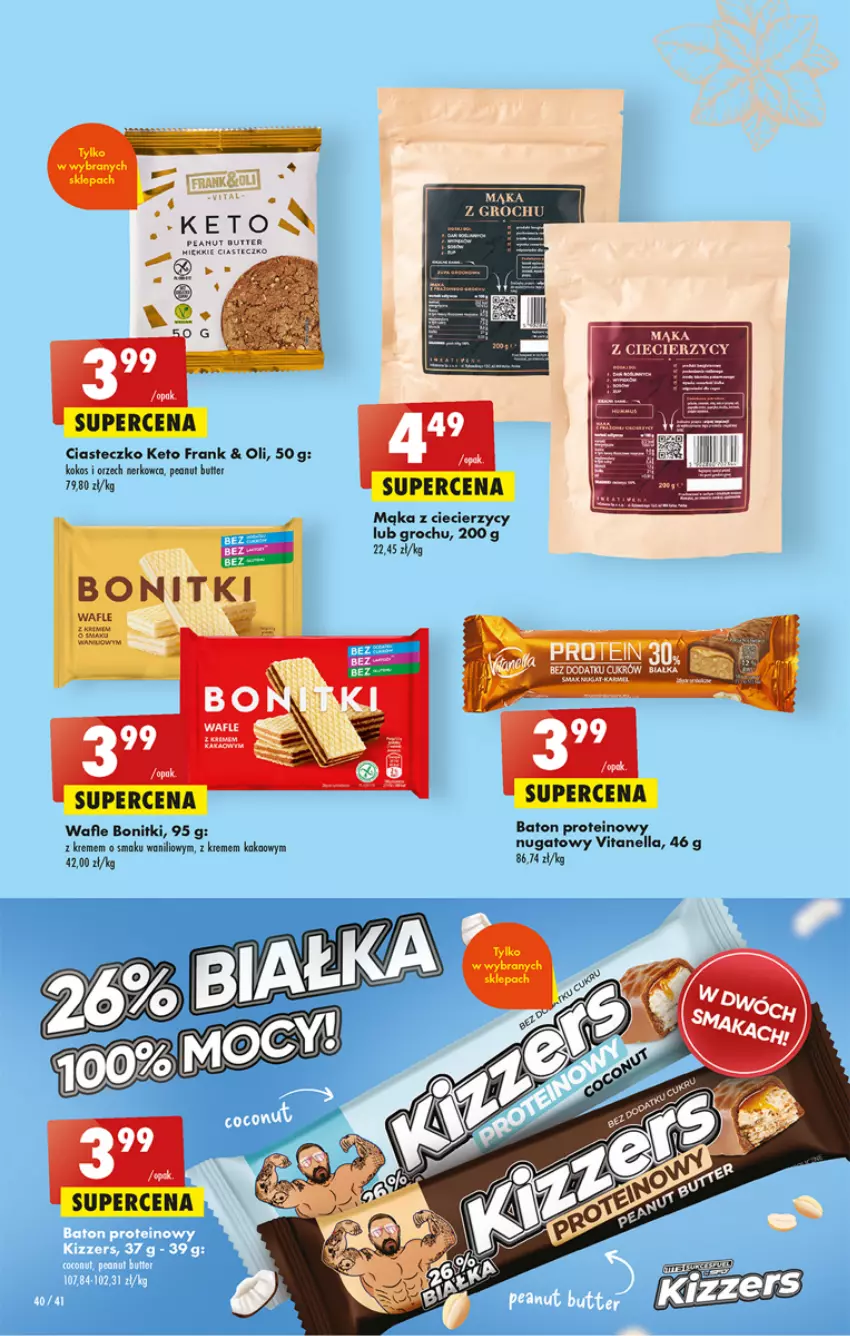 Gazetka promocyjna Biedronka - ważna 20.04 do 26.04.2023 - strona 40 - produkty: Baton, Bonitki, Groch, Kakao, Mąka, Wafle