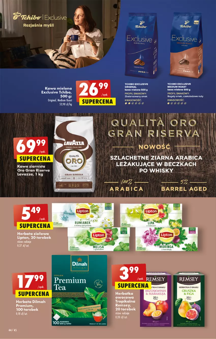 Gazetka promocyjna Biedronka - ważna 20.04 do 26.04.2023 - strona 44 - produkty: BIC, Gin, Gra, Kawa, Kawa ziarnista, Rum, Ser, Tchibo, Whisky