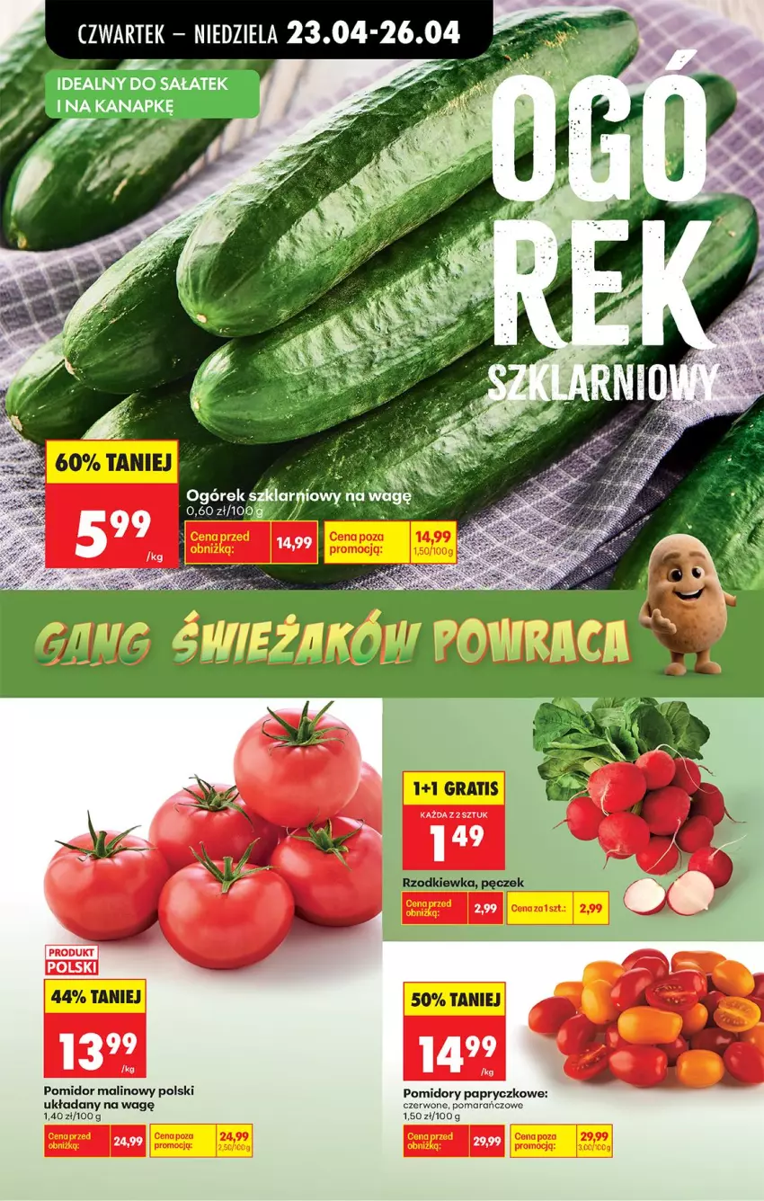 Gazetka promocyjna Biedronka - Od Czwartku - ważna 23.04 do 29.04.2026 - strona 34 - produkty: Gra, Ogórek, Pomidor malinowy, Pomidory, Sałat