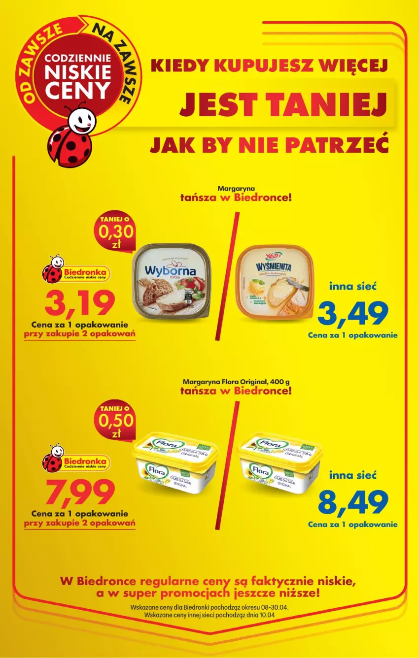 Gazetka promocyjna Biedronka - Od Czwartku - ważna 23.04 do 29.04.2026 - strona 4 - produkty: Fa, Flora, Gin, Margaryna