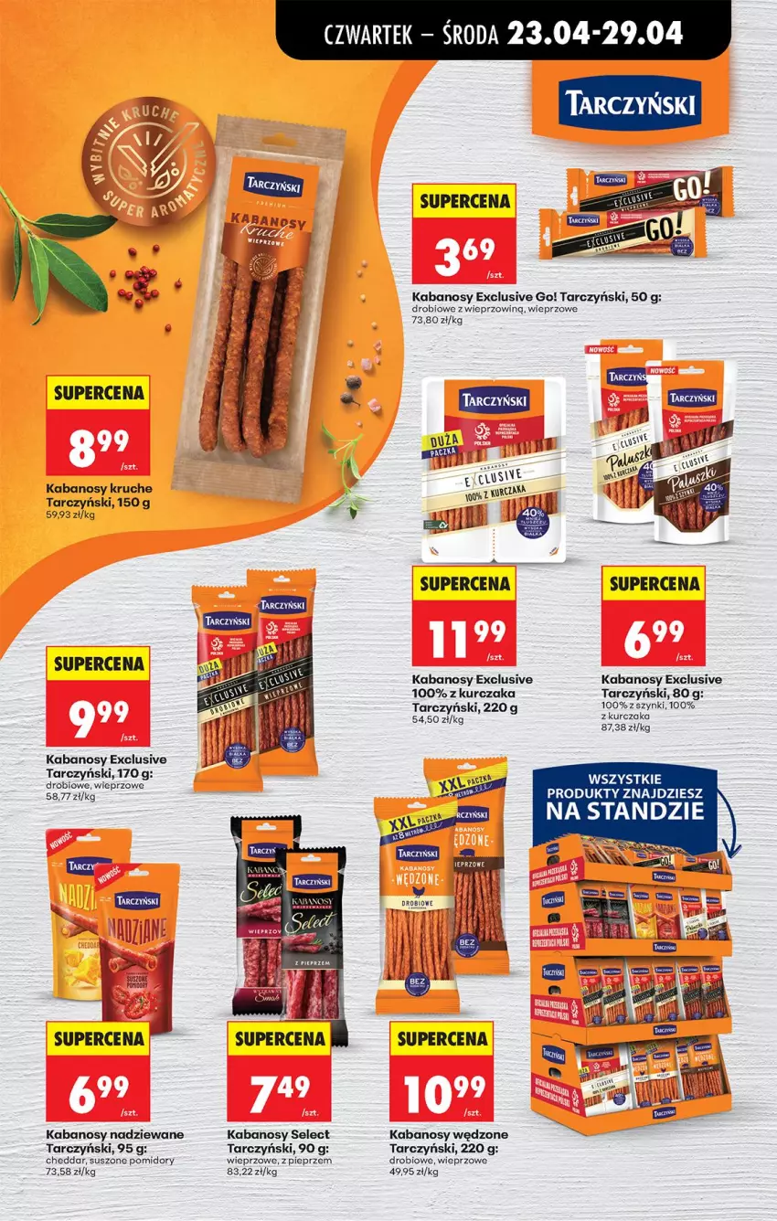 Gazetka promocyjna Biedronka - Od Czwartku - ważna 23.04 do 29.04.2026 - strona 49 - produkty: Cheddar, Fa, Kabanos, Kret, Kurczak, Pieprz, Pomidory, Suszone pomidory, Tarczyński