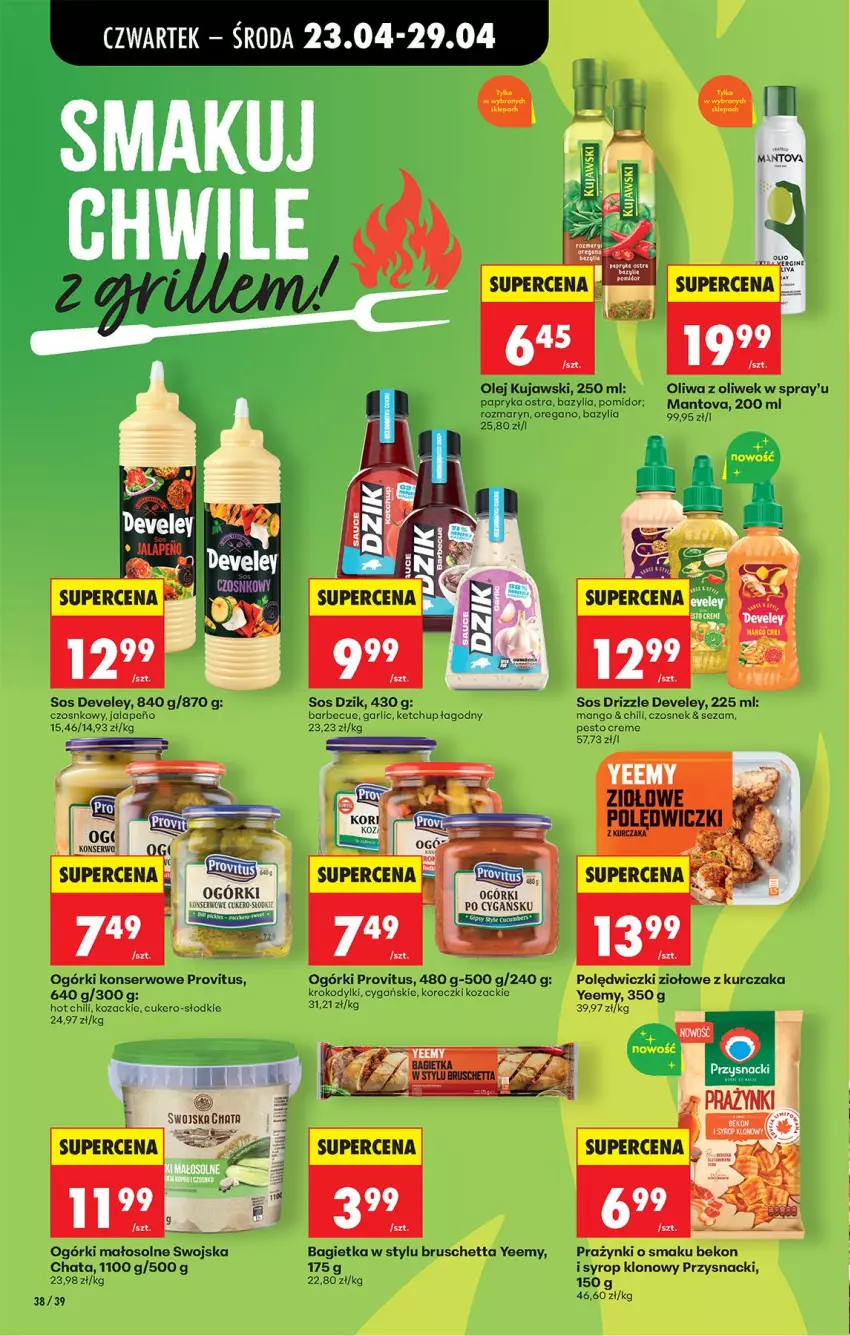 Gazetka promocyjna Biedronka - Od Czwartku - ważna 23.04 do 29.04.2026 - strona 52 - produkty: Bagietka, Bazyl, Bazylia, Czosnek, Kujawski, Mango, Ogórki konserwowe, Olej, Oliwa, Oliwa z oliwek, Papryka, Przysnacki, Ser, Sezam, Sos