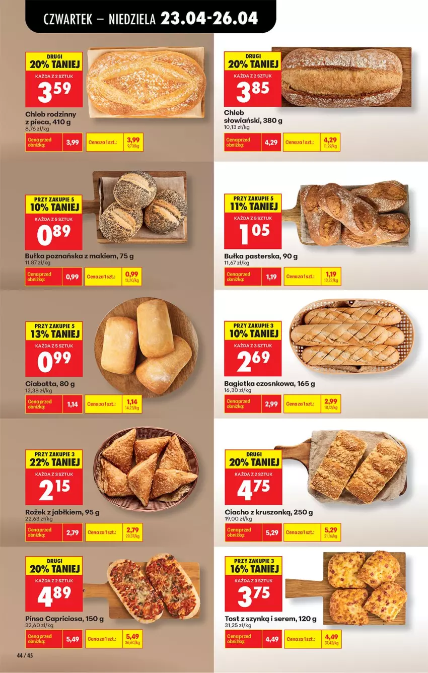 Gazetka promocyjna Biedronka - Od Czwartku - ważna 23.04 do 29.04.2026 - strona 60 - produkty: Bagietka, Bagietka czosnkowa, Bułka, Chleb, Ciabatta, Piec, Ser