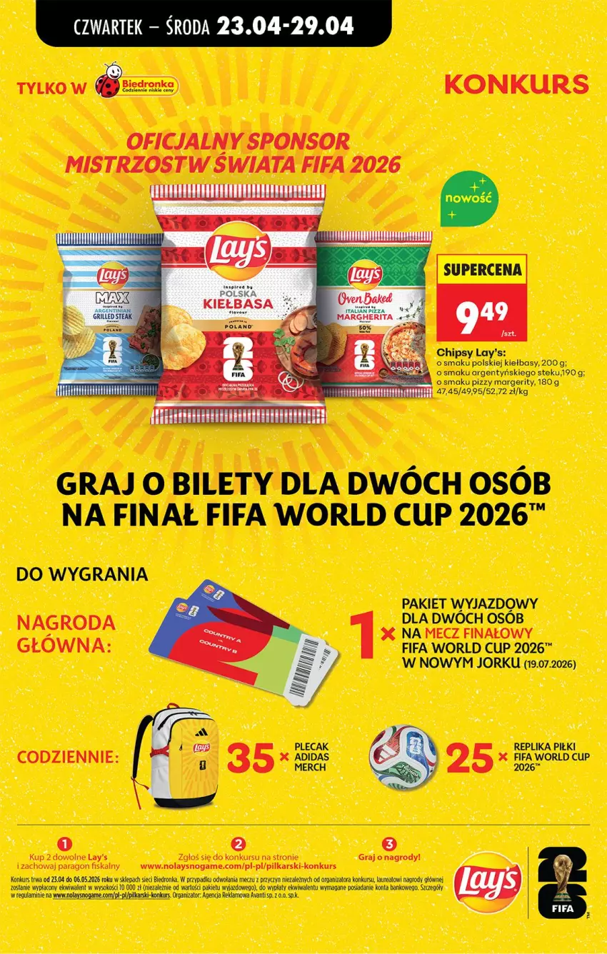 Gazetka promocyjna Biedronka - Od Czwartku - ważna 23.04 do 29.04.2026 - strona 69 - produkty: Chipsy, Fa, Gra, Laur, Sok, Stek
