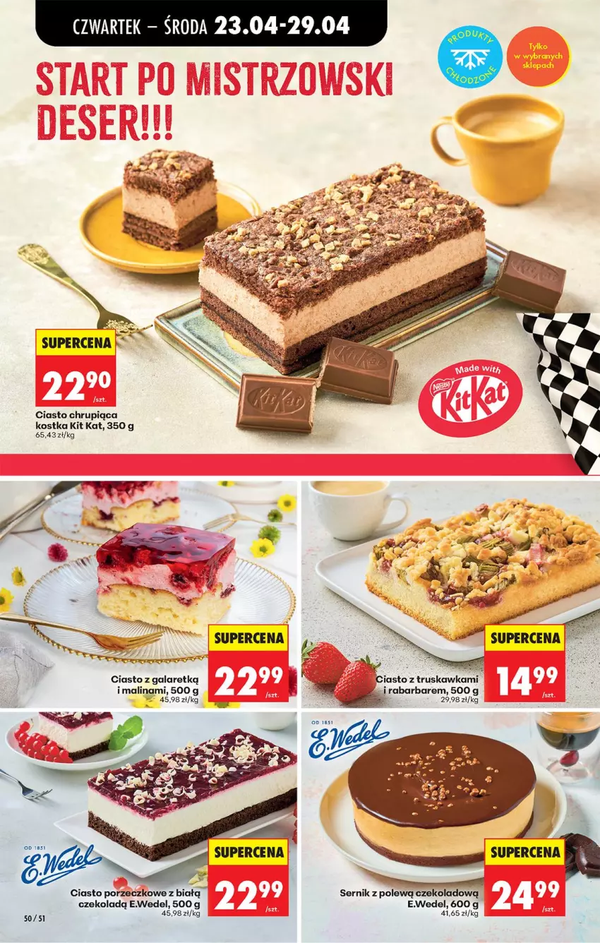 Gazetka promocyjna Biedronka - Od Czwartku - ważna 23.04 do 29.04.2026 - strona 70 - produkty: Ciasto z galaretką, Fa, Gala, Kit Kat, LG, Por, Ser