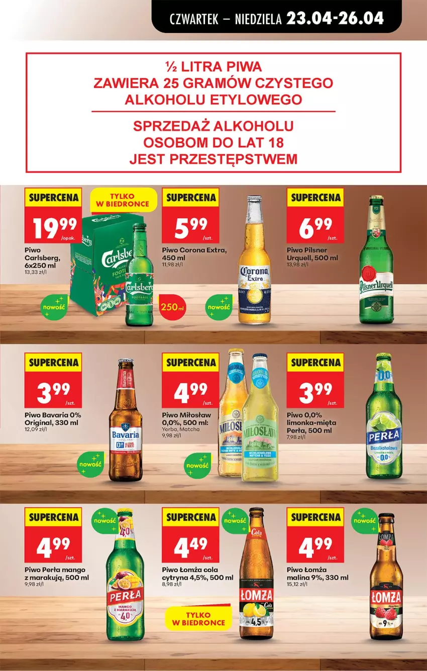 Gazetka promocyjna Biedronka - Od Czwartku - ważna 23.04 do 29.04.2026 - strona 77 - produkty: Carlsberg, Corona Extra, Gin, Limonka, Mango, Mięta, Perła, Piwo