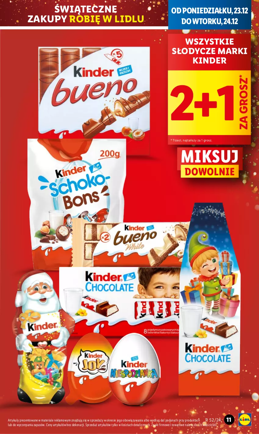 Gazetka promocyjna Lidl - GAZETKA - ważna 23.12 do 24.12.2024 - strona 11 - produkty: Kinder