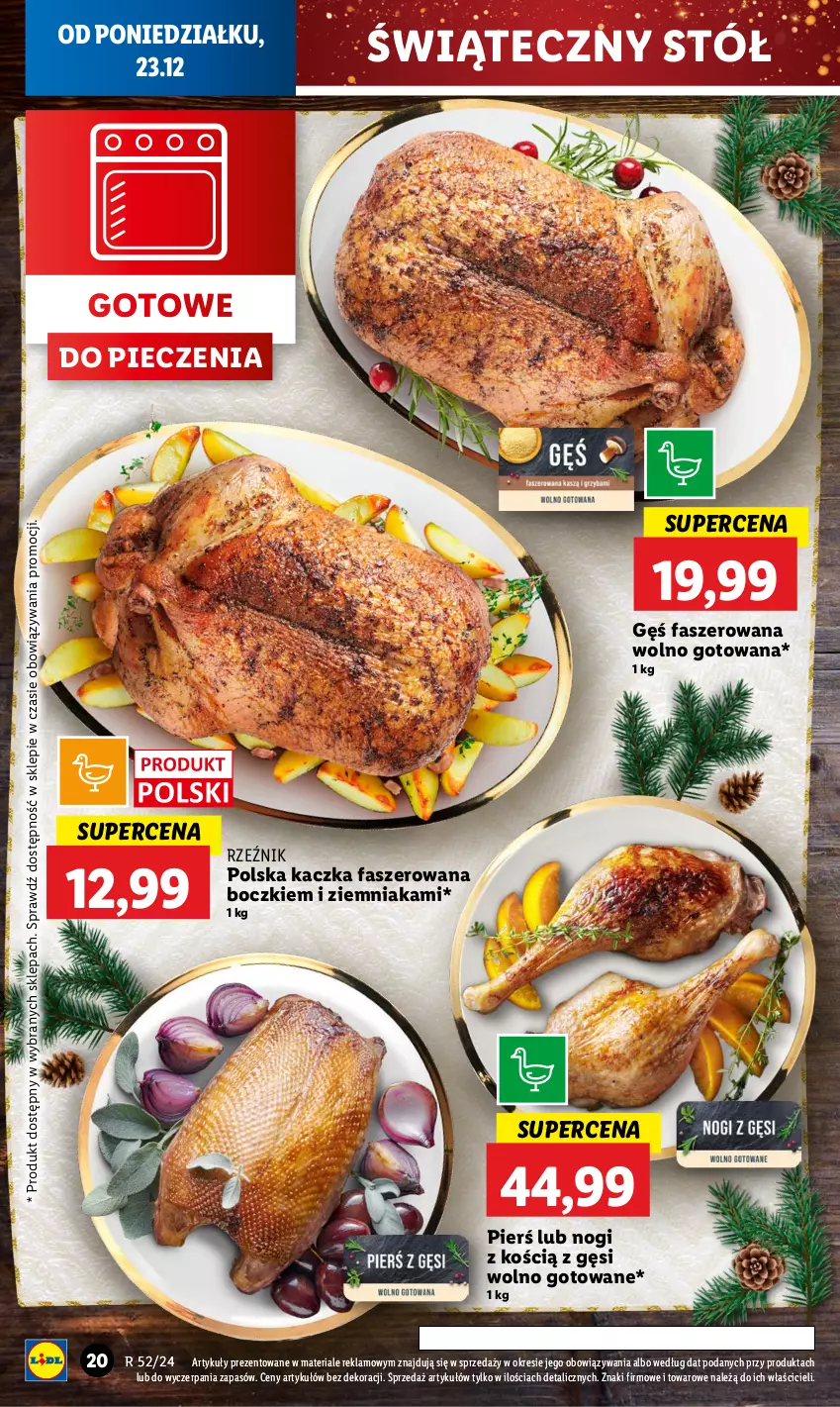 Gazetka promocyjna Lidl - GAZETKA - ważna 23.12 do 24.12.2024 - strona 26 - produkty: Fa, Kaczka, Kaczka faszerowana, Piec, Stół