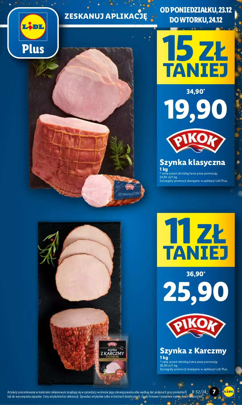 Gazetka promocyjna Lidl - GAZETKA - ważna 23.12 do 24.12.2024 - strona 7 - produkty: Szynka