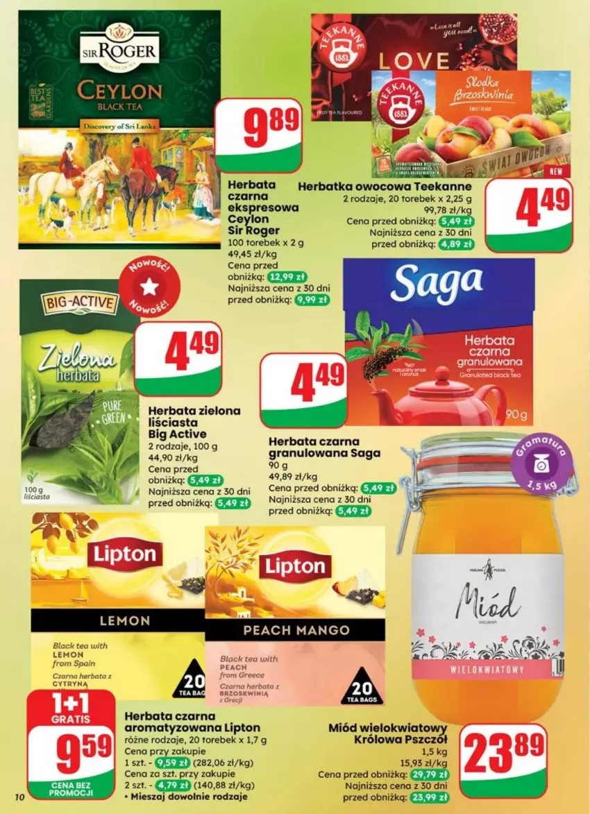 Gazetka promocyjna Dino - ważna 30.07 do 05.08.2025 - strona 2 - produkty: Gra, Herbata, Herbata czarna, Lack, Lipton, Miód, Saga, Teekanne