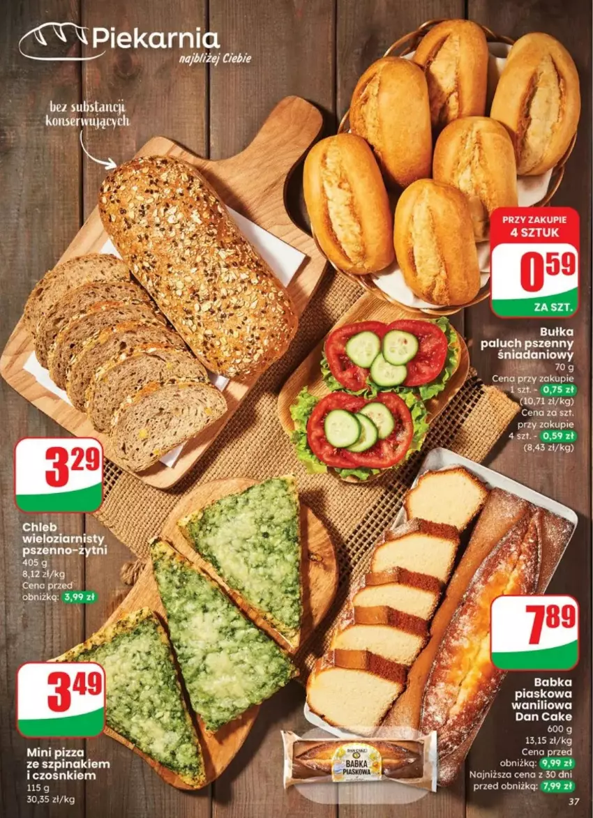 Gazetka promocyjna Dino - ważna 30.07 do 05.08.2025 - strona 31 - produkty: Babka, Bułka, Dan Cake, Danio, JBL, Kosz, Pizza, Szpinak