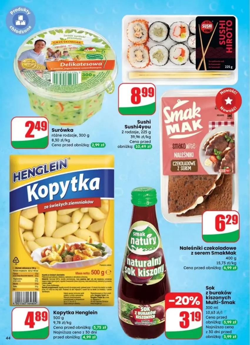 Gazetka promocyjna Dino - ważna 30.07 do 05.08.2025 - strona 39 - produkty: Jogurt, LG, Naleśniki, Ser, Sok, Sushi