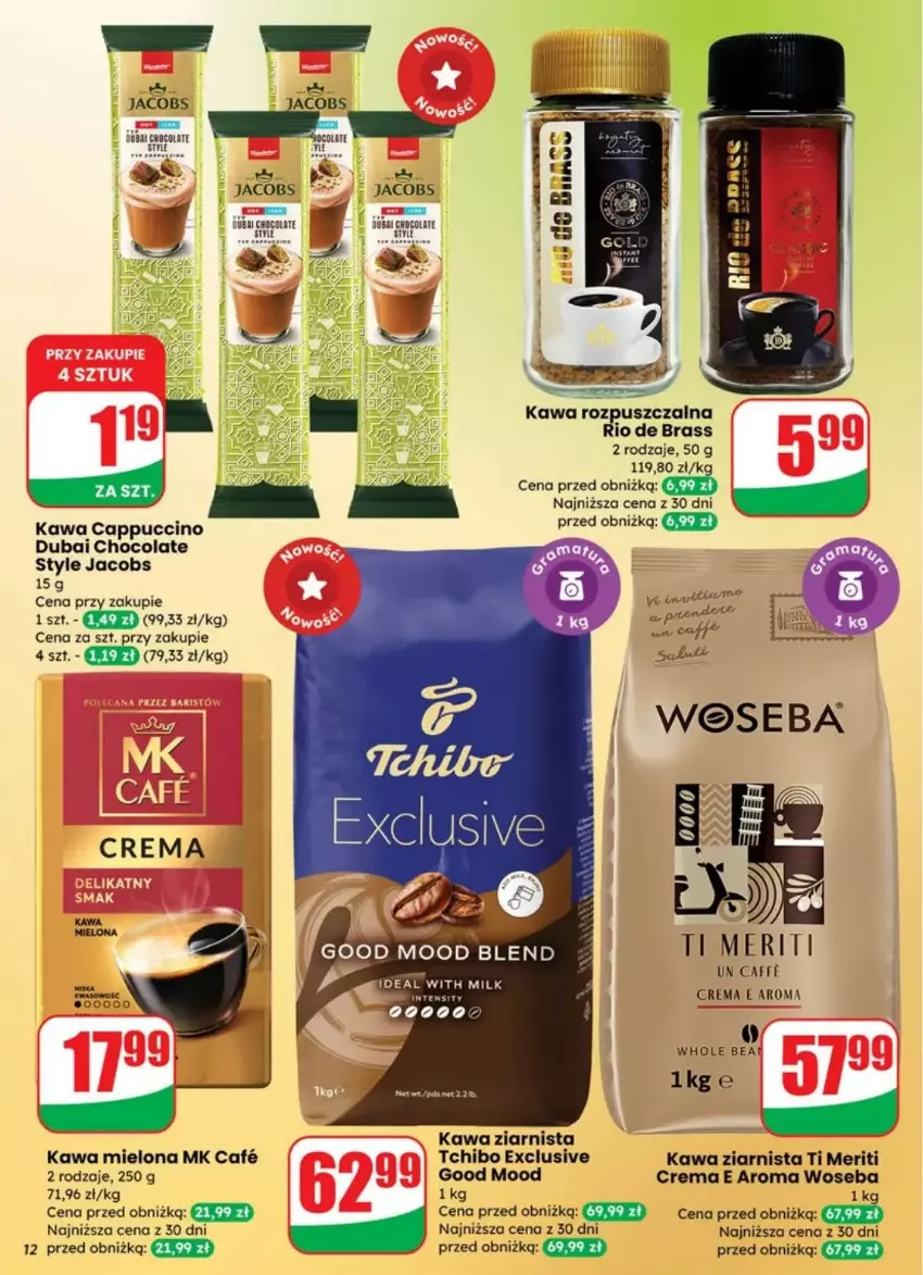 Gazetka promocyjna Dino - ważna 30.07 do 05.08.2025 - strona 4 - produkty: Cappuccino, Jacobs, Kawa, Kawa mielona, Kawa ziarnista, Tchibo, Woseba
