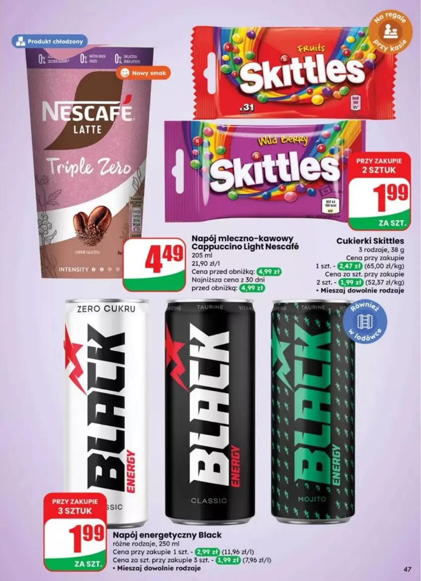 Gazetka promocyjna Dino - ważna 30.07 do 05.08.2025 - strona 42 - produkty: Cappuccino, Cukier, Cukierki, Lack, Miecz, Napój, Napój energetyczny