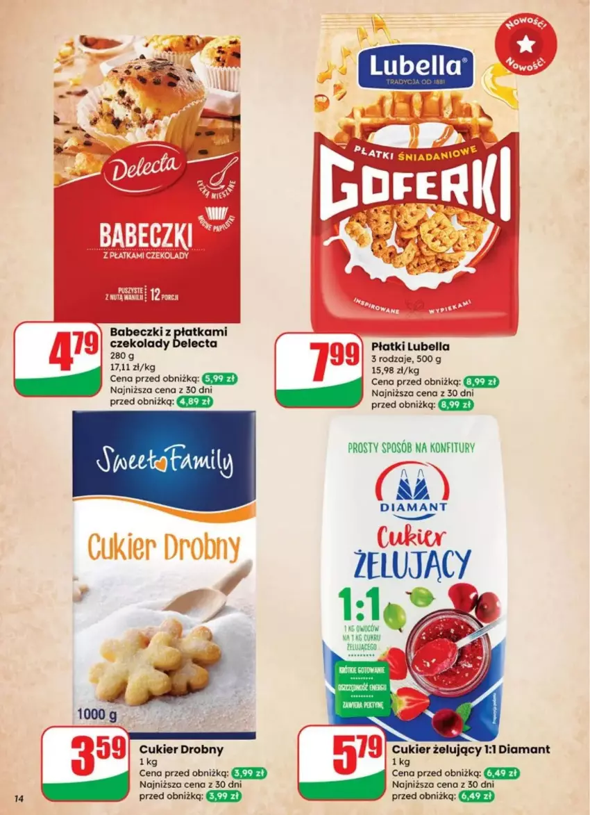 Gazetka promocyjna Dino - ważna 30.07 do 05.08.2025 - strona 6 - produkty: Babeczki, Bell, Bella, Cukier, Delecta, Diamant, Lubella