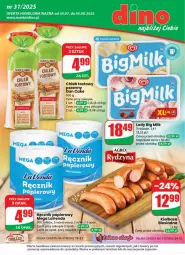 Gazetka promocyjna Dino - Gazetka - ważna od 05.08 do 05.08.2025 - strona 1 - produkty: Papier, Big Milk, Lody, Ręcznik, Chleb tostowy, Kiełbasa biesiadna, Chleb, Kiełbasa