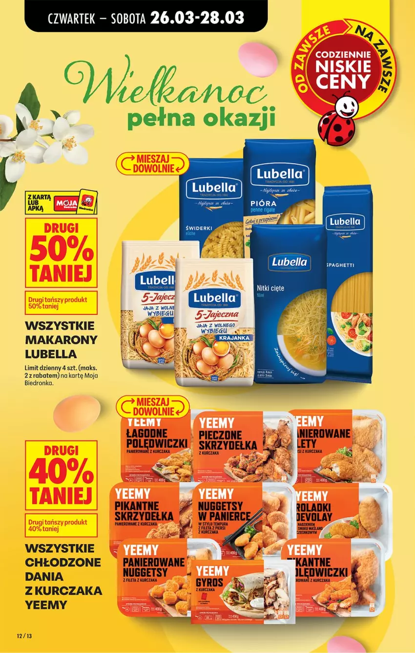 Gazetka promocyjna Biedronka - Od Czwartku - ważna 26.03 do 01.04.2026 - strona 12 - produkty: Bell, Bella, Fa, Kurczak, Lubella, Makaron, Piec, Pur