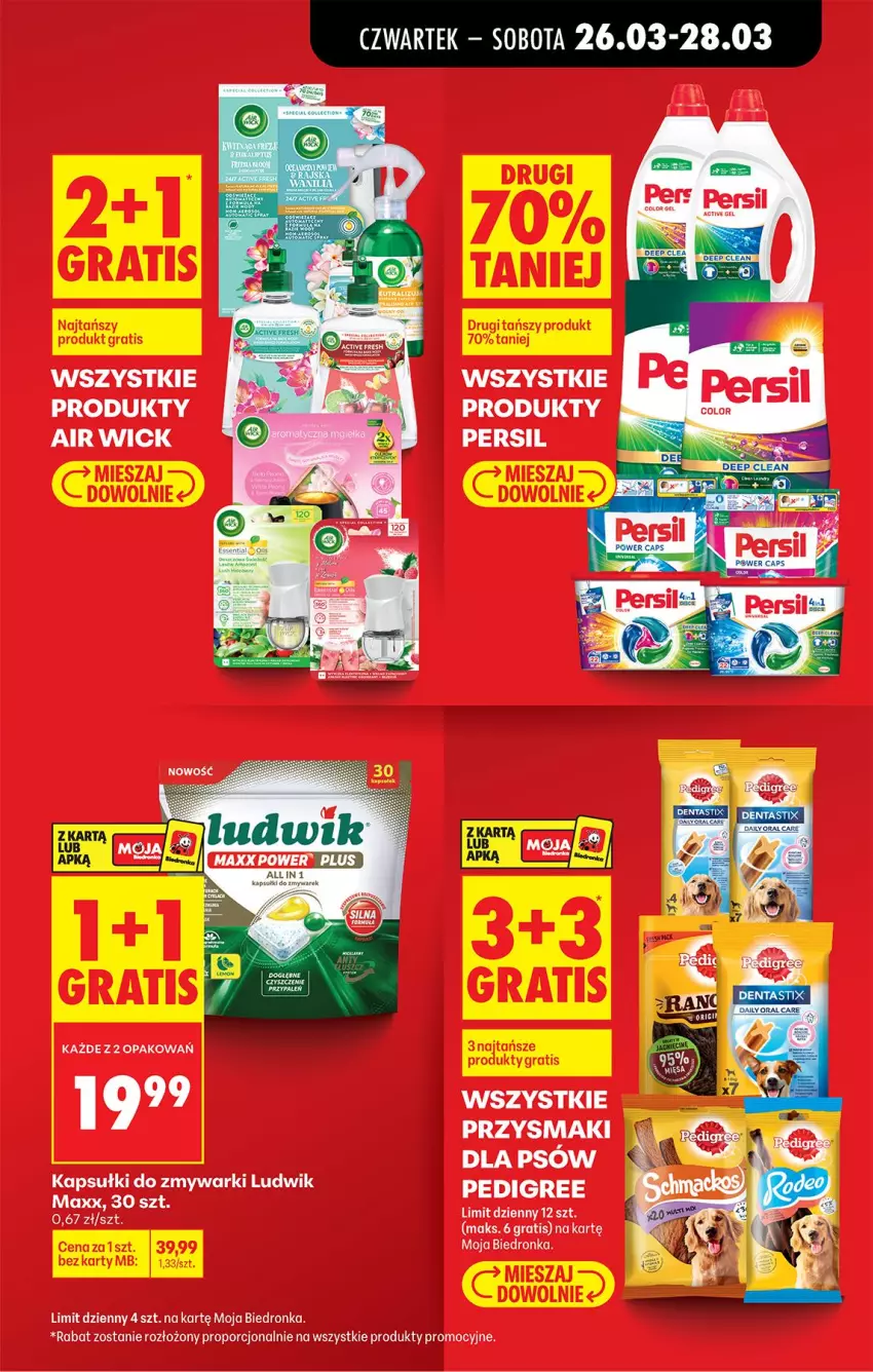 Gazetka promocyjna Biedronka - Od Czwartku - ważna 26.03 do 01.04.2026 - strona 19 - produkty: Air Wick, Gra, Ludwik, Pedigree, Persil, Por, Przysmaki, Zmywarki