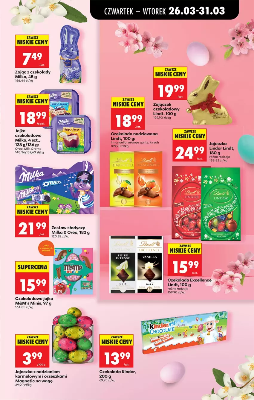 Gazetka promocyjna Biedronka - Od Czwartku - ważna 26.03 do 01.04.2026 - strona 41 - produkty: Czekolada, Kinder, Lindor, Lindt, Milka, Oreo