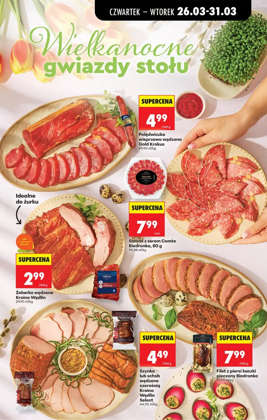 Gazetka promocyjna Biedronka - Od Czwartku - ważna 26.03 do 01.04.2026 - strona 45 - produkty: Filet z piersi kaczki, Krakus, Piec, Salami, Ser
