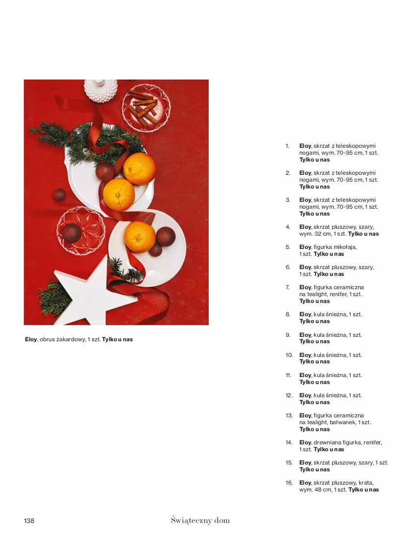 Gazetka promocyjna Rossmann - ważna 01.12 do 31.12.2022 - strona 138 - produkty: Figurka ceramiczna, Kula śnieżna, Obrus, Renifer, Skrzat, Teleskop