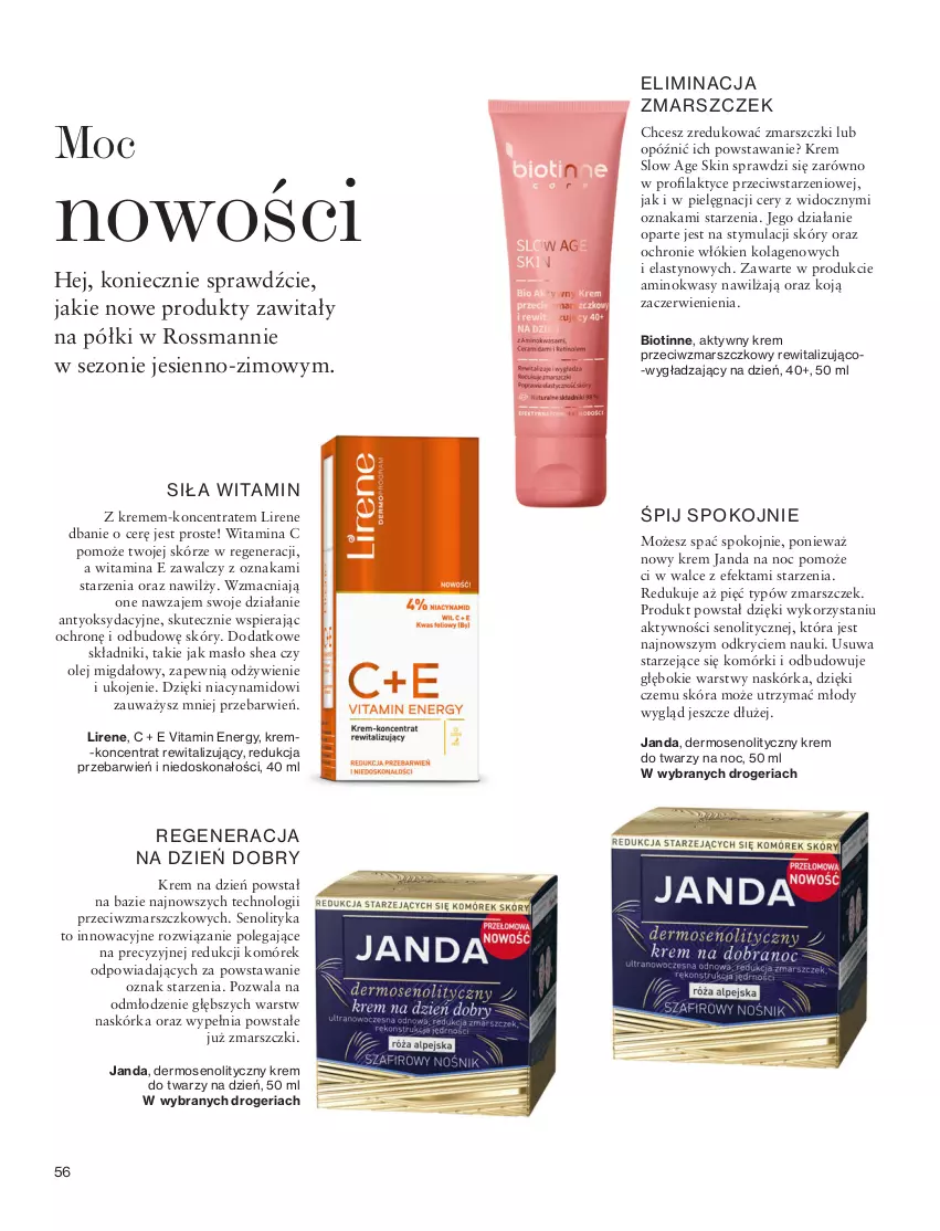 Gazetka promocyjna Rossmann - ważna 01.12 do 31.12.2022 - strona 56 - produkty: Kolagen, Krem do twarzy, Krem na dzień, Krem przeciwzmarszczkowy, Lirene, Mars, Masło, Olej