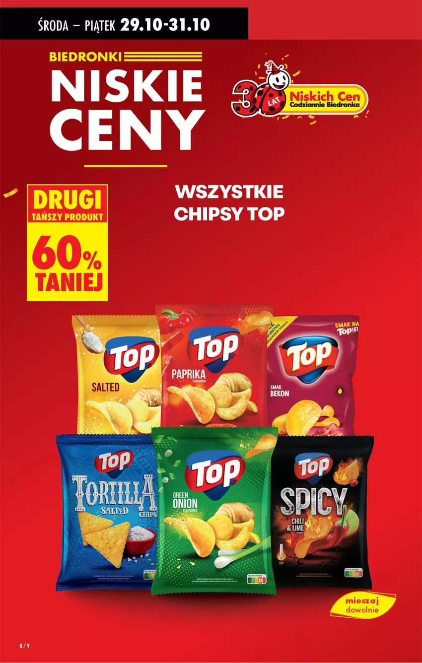 Gazetka promocyjna Biedronka - Od Środy - ważna 29.10 do 30.10.2025 - strona 10 - produkty: Chipsy, Top