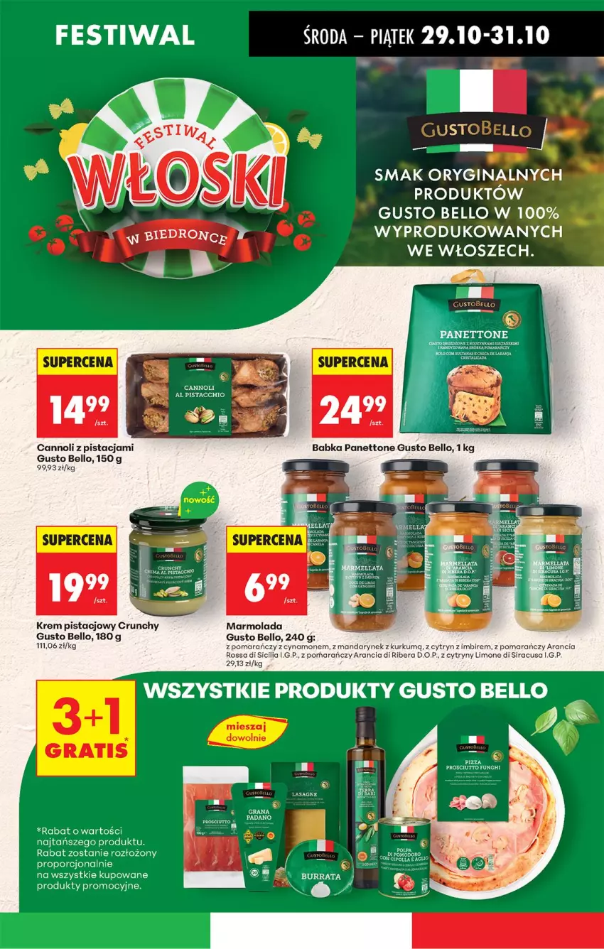 Gazetka promocyjna Biedronka - Od Środy - ważna 29.10 do 30.10.2025 - strona 37 - produkty: Bell, Cytryny, Gin, Imbir, Krem pistacjowy, Marmolada, Mola, Pizza, Por