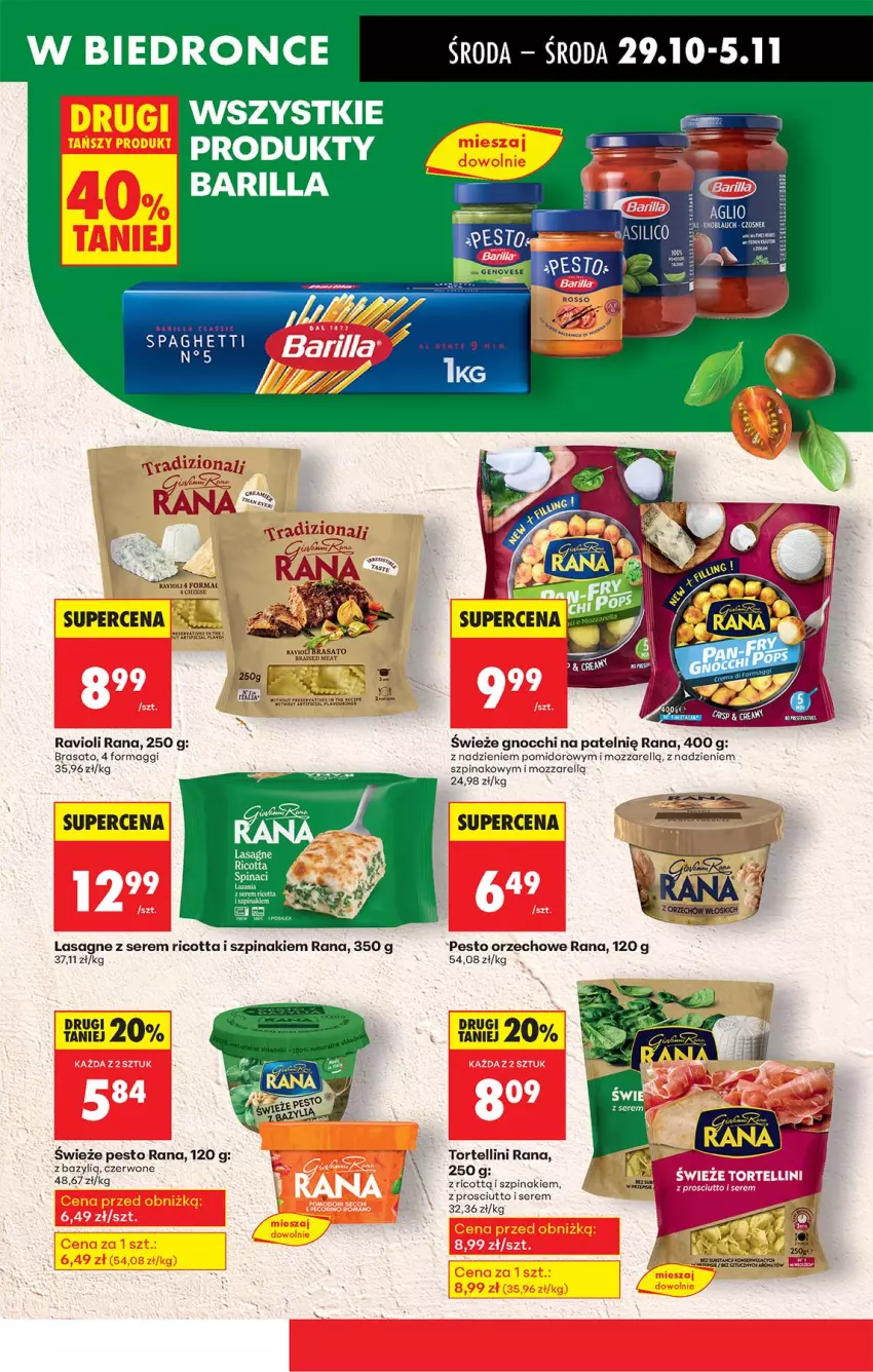 Gazetka promocyjna Biedronka - Od Środy - ważna 29.10 do 30.10.2025 - strona 47 - produkty: Barilla, Bazyl, Cif, Fa, Gnocchi, Lasagne, Maggi, Pesto, Prosciutto, Ricotta, Ser, Spaghetti, Szpinak
