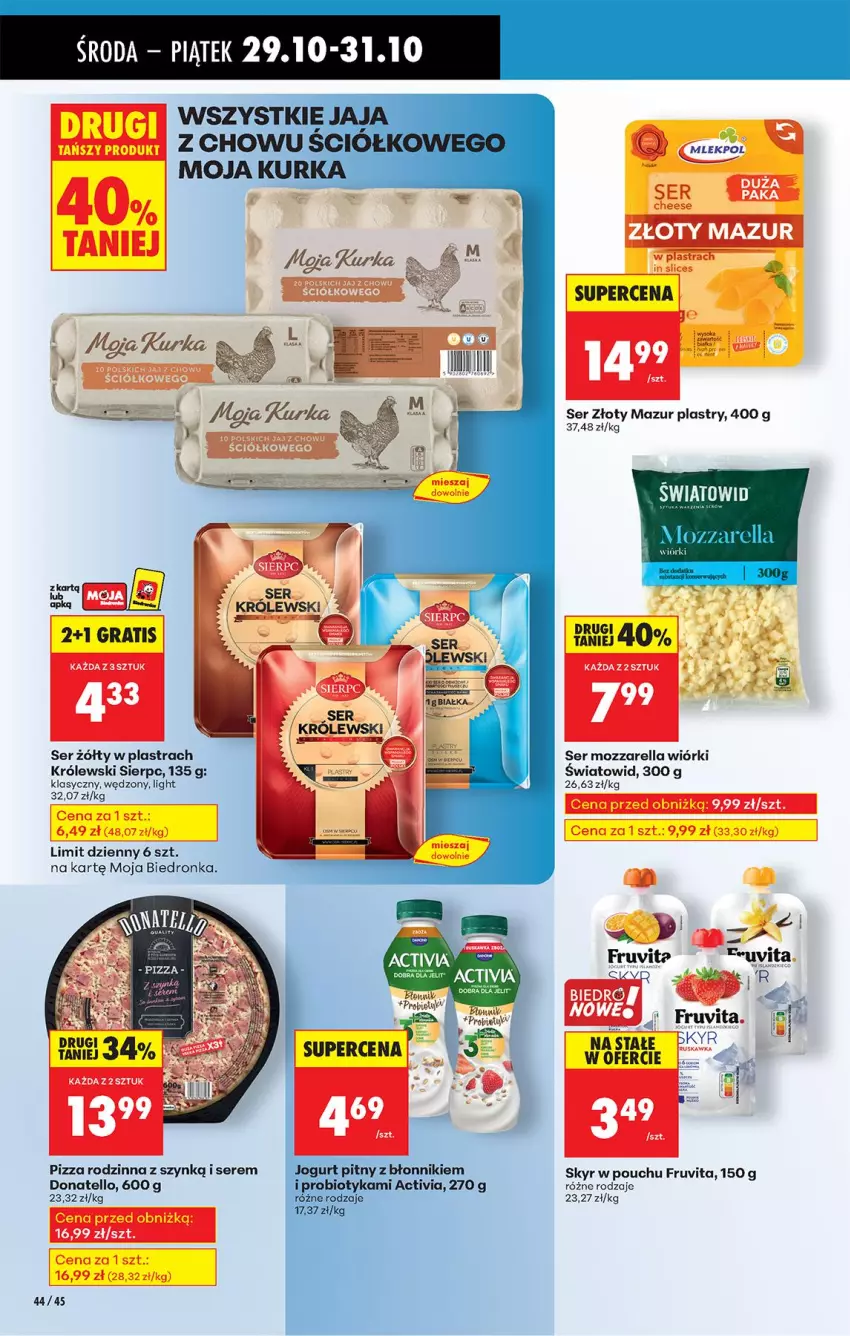 Gazetka promocyjna Biedronka - Od Środy - ważna 29.10 do 30.10.2025 - strona 54 - produkty: Królewski, Mozzarella, Pizza, Ser, Złoty Mazur