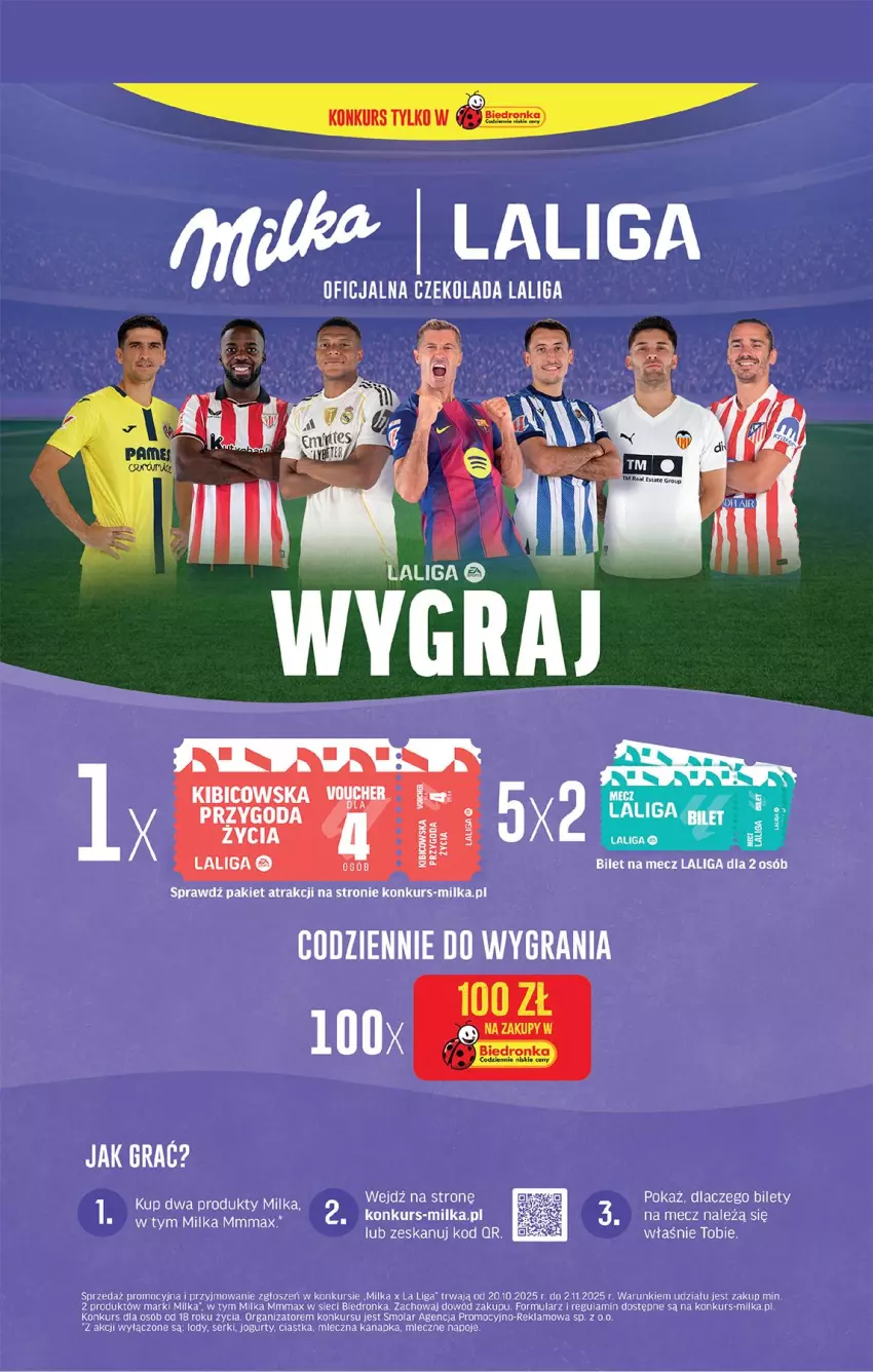 Gazetka promocyjna Biedronka - Od Środy - ważna 29.10 do 30.10.2025 - strona 65 - produkty: Ciastka, Czekolada, Gra, Jogurt, Lody, Milka, Mleczna kanapka, Mola, Napoje, Ser