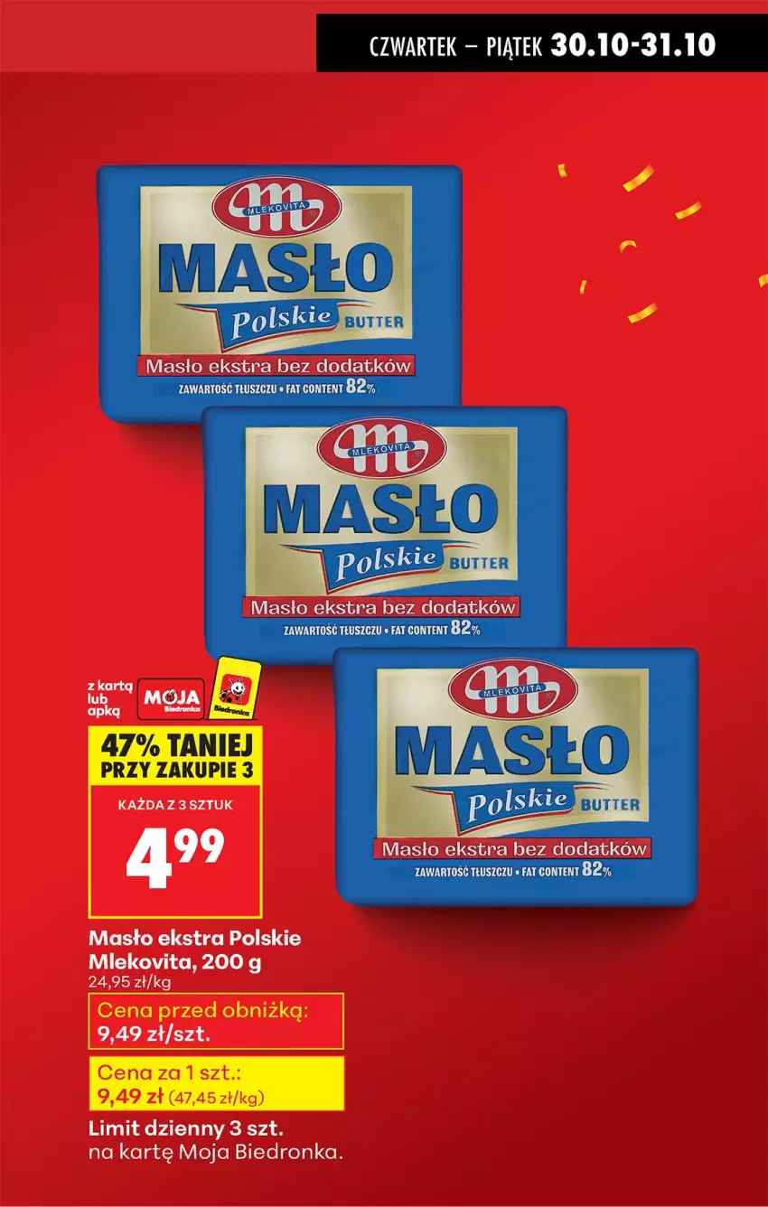 Gazetka promocyjna Biedronka - Od Środy - ważna 29.10 do 30.10.2025 - strona 7 - produkty: Masło, Mleko, Mlekovita