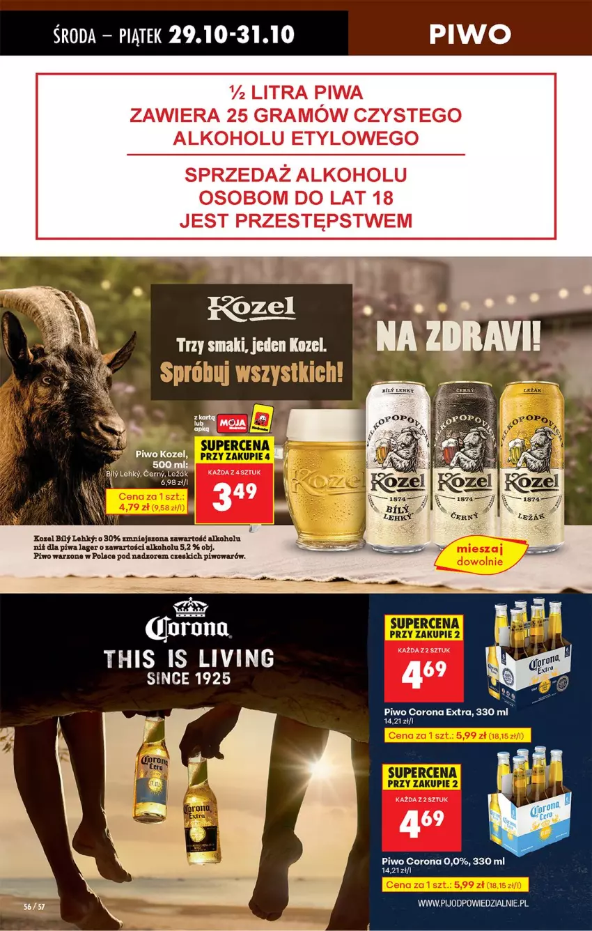 Gazetka promocyjna Biedronka - Od Środy - ważna 29.10 do 30.10.2025 - strona 70 - produkty: Corona Extra, Fa, Gra, Kozel, Piwa, Piwo