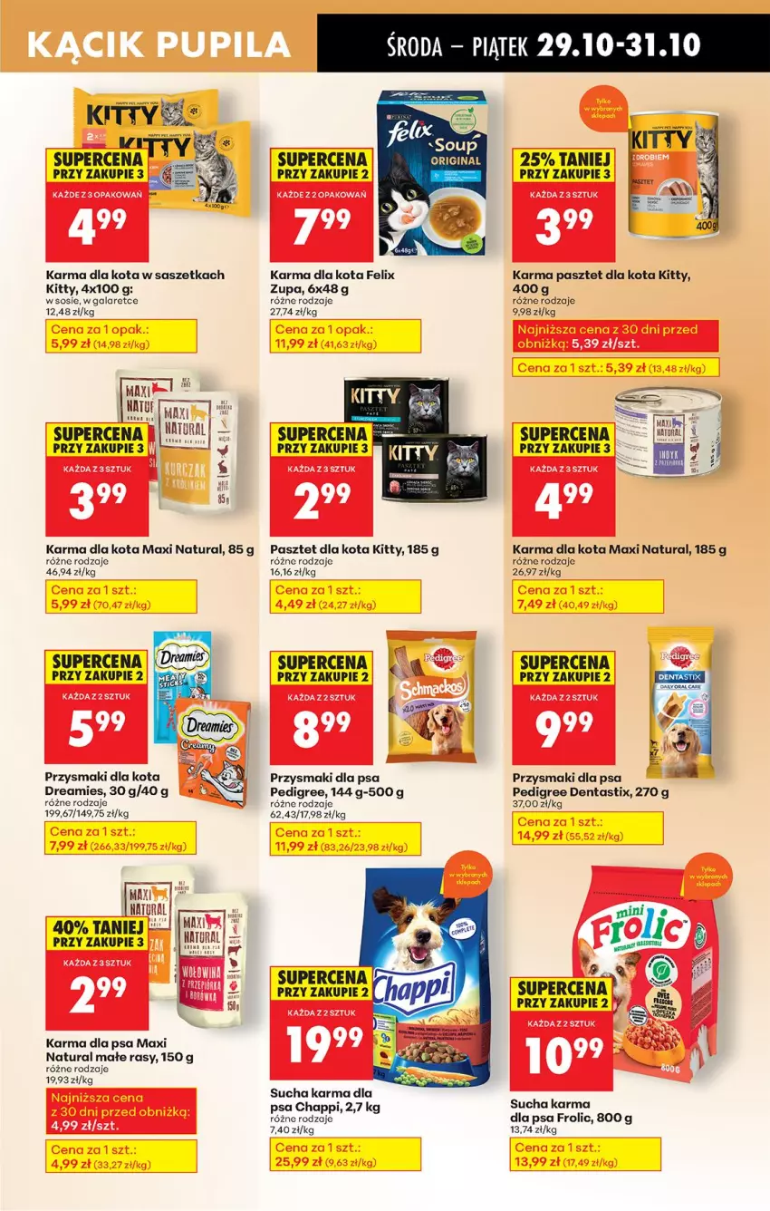 Gazetka promocyjna Biedronka - Od Środy - ważna 29.10 do 30.10.2025 - strona 79 - produkty: Chappi, Fa, Felix, Gala, Pasztet, Pedigree, Przysmaki, Sos, Sucha karma, Zupa