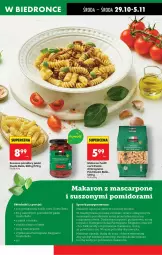 Gazetka promocyjna Biedronka - Od Środy - Gazetka - ważna od 30.10 do 30.10.2025 - strona 43 - produkty: Makaron, Sos, Ser, Sól, Gra, Bell, Czosnek, Mascarpone, Suszone pomidory, Pomidory