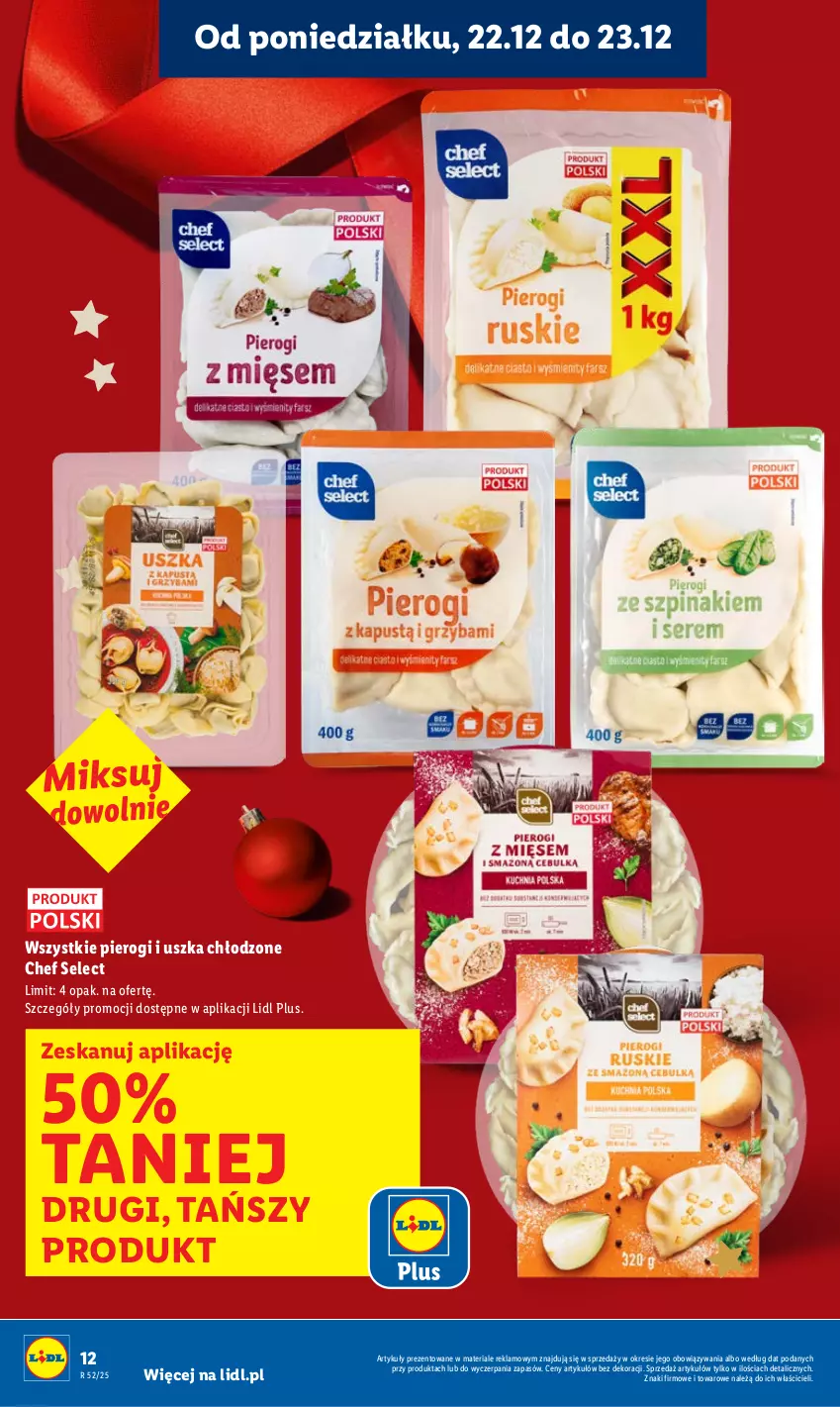 Gazetka promocyjna Lidl - GAZETKA - ważna 22.12 do 23.12.2025 - strona 12 - produkty: Pierogi