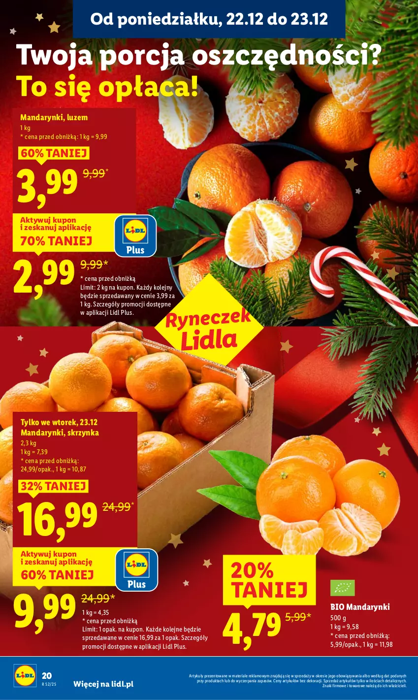 Gazetka promocyjna Lidl - GAZETKA - ważna 22.12 do 23.12.2025 - strona 22 - produkty: Mandarynki, Olej, Por