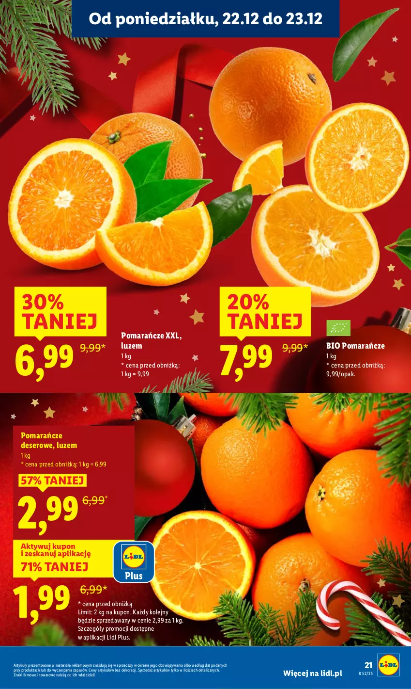 Gazetka promocyjna Lidl - GAZETKA - ważna 22.12 do 23.12.2025 - strona 23 - produkty: Deser, Olej, Pomarańcze, Ser