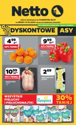 Gazetka promocyjna Netto - Artykuły spożywcze - Gazetka - ważna od 31.01 do 31.01.2024 - strona 1 - produkty: Pieluchy, Papryka czerwona, Papryka, Kaczka, Majtki, Tusz, Pieluchomajtki, Mleko