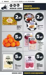 Gazetka promocyjna Netto - Artykuły spożywcze - Gazetka - ważna od 31.01 do 31.01.2024 - strona 2 - produkty: Pierogi, Ser, Salami, Siatka, Margaryna, Burger, Kapustą