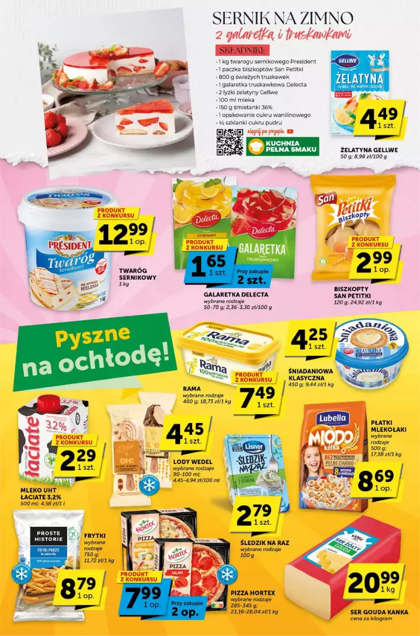 Gazetka promocyjna ABC - ważna 29.06 do 11.07.2023 - strona 2 - produkty: Danio, Delecta, Frytki, Gala, Galaretka, Gouda, Gra, Hortex, Kuchnia, Lanki, Lody, Mleko, Pizza, Rama, Ser, Twaróg