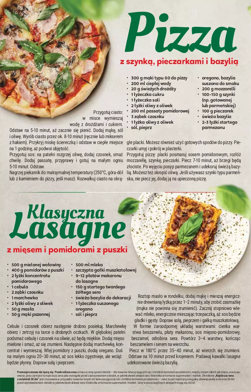Gazetka promocyjna Stokrotka - Market - ważna 10.07 do 16.07.2025 - strona 14 - produkty: Bazyl, Bazylia, Cebula, Czosnek, Kawa, Lack, Lasagne, Mąka, Makaron, Marchewka, Masło, Mięso, Mikser, Mleko, Mus, Nuty, Owoce, Parmezan, Piec, Pieczarka, Piekarnik, Pieprz, Pizza, Plasterki, Pomidory, Por, Przyprawy, Rondel, Rum, Ser, Sól, Sos, Top, Warzywa