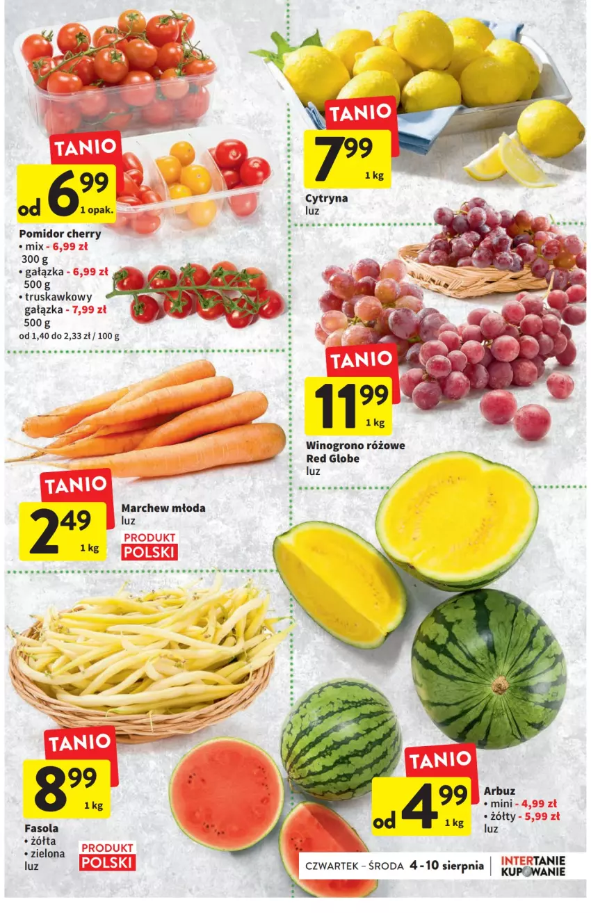 Gazetka promocyjna Intermarche - ważna 04.08 do 10.08.2022 - strona 11 - produkty: Arbuz, Fa, Fasola, Wino