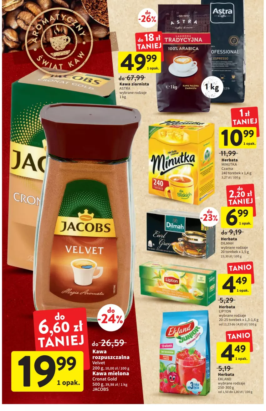 Gazetka promocyjna Intermarche - ważna 04.08 do 10.08.2022 - strona 26 - produkty: Dilmah, Herbata, Kawa, Kawa rozpuszczalna, Kawa ziarnista, LG, Lipton